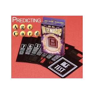   Predicting Age Card mind reading magic trick close up 