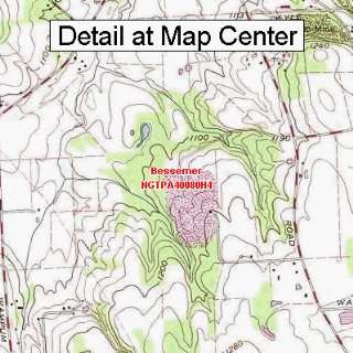  USGS Topographic Quadrangle Map   Bessemer, Pennsylvania 
