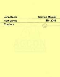 John Deere 420 Series Tractor Service Shop Manual 2019  