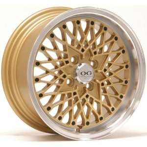 15x7 Axis Og San (Gold w/ Machine Polished Lip) Wheels/Rims 4x100 