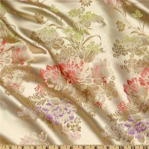  44 Wide Chinese Brocade Vintage Gold Fabric By The Yard 