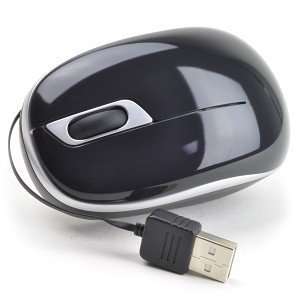 MSI R14 3 Button USB Optical Scroll Mouse w/Retractable USB Interface 
