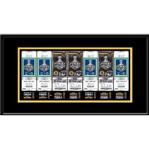 2011 NHL Stanley Cup Final Commemorative Tickets To History Framed 