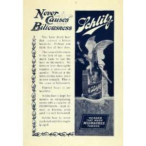  1900 Ad Never Causes Biliousness Headache Schlitz Beer 