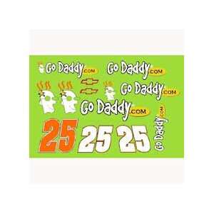  Go Fast   #25 Go Daddy Sticker Kit, 4 Inch (Slot Cars 