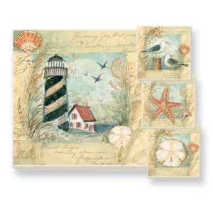 Shore Thing Assorted Set of Four Square Coasters