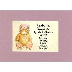 Personalized Baby Name Isabella Nursery Wall Decor 