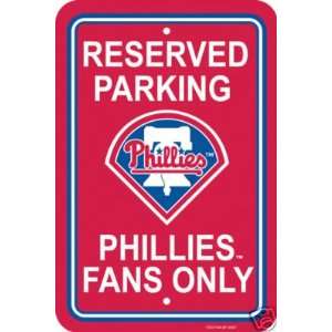  PHILADELPHIA PHILLIES 12 X18 RESERVED PARKING SIGN Sports 