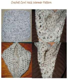 Crochet a Cowl Neck Warmer Pattern   Chunky Cowl Neck Crochet Pattern