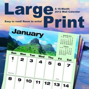    2012 Large Print Wall Calendar by Trends International  Calendar