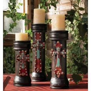 Wooden Cross Pillar Holder   14