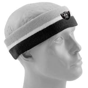  Reebok Oakland Raiders Black Gray Striped Headband Sports 