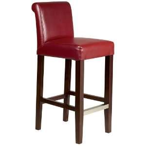  Bosley Red Leather 30 High Bar Stool