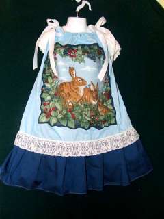 Easter Bunny Rabbit Dress 6 6X Handmade Pillowcase & Matching Boutique 