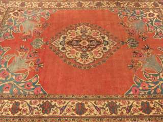 8x11 Handmade Antique Persian Saruq Mahal Wool Rug  