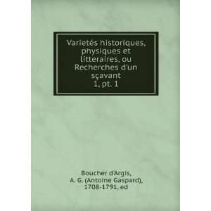  Antoine Gaspard), 1708 1791, ed Boucher dArgis  Books