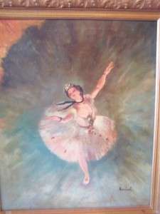 Mid Early 20th Century Signed Oil Painting~Interpretation of Degas 