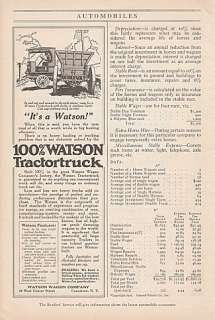 1917 Watson Wagon Co Canastota NY Ad TractorTruck  