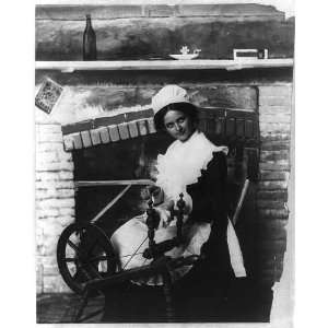  Spinning Wheel,young woman,c1902