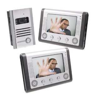 Inch Video Door Phone Doorbell Intercom Kit 1 camera 2 monitor Night 