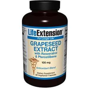     Grapeseed Extract W/Resveratrol & Pterostilbene 100 Mg 60 V Caps