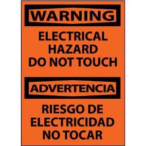 ESW500AB   Warning, Electrical Hazard Do Not Touch Bilingual, 14 X 10 