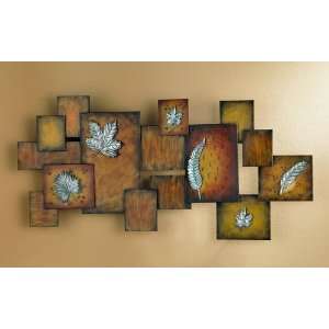  Abstract Wall Art Panel w Leaf Theme