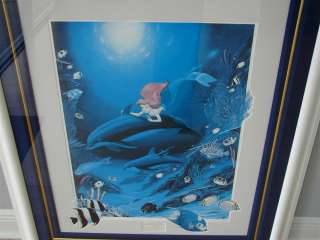 Wyland Original Disney Ariel and Dolphin Painting  