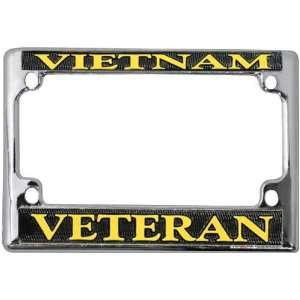  Vietnam Veteran Motorcycle License Plate Frame (Chrome 