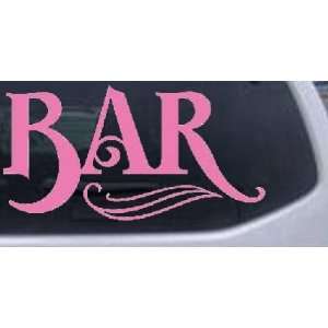 Pink 14in X 7.4in    Bar Sign Decal Business Car Window Wall Laptop 