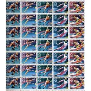 Winter Olympics Strips of 5 35 x 29 cents US postage stamps #2611 15