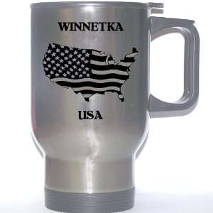  US Flag   Winnetka, Illinois (IL) Stainless Steel Mug 