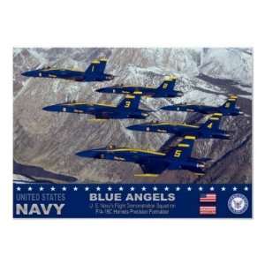  Blue Angels F 18 Hornet Fighter Poster