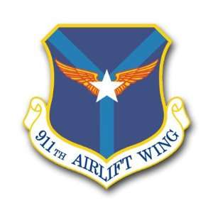  US Air Force 911th Airlift Wing Decal Sticker 3.8 6 Pack 