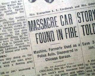Post ST. VALENTINES DAY MASSACRE Al Scarface Capone Murders in 1929 
