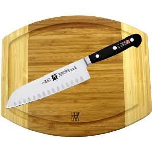 Henckels TWIN Pro S 2 Piece Santoku (Santuko) Knife and Board Set 