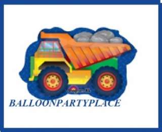 BIRTHDAY DUMP TRUCK mylar balloons party supplies gr8 1st 2nd 3rd 4th 