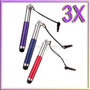 3x Mini Capacitive Retractable Stylus Touch Pen For iPhone 4S 4G 3GS 