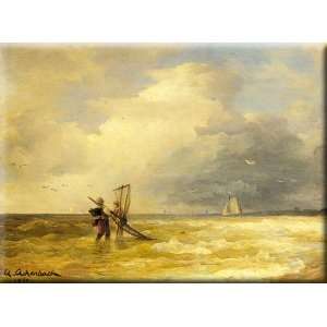   Shore 30x22 Streched Canvas Art by Achenbach, Andreas