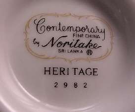 Noritake Contemporary China Heritage Cup & Saucer 2982  