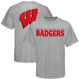   by Nike Wisconsin Badgers Ash Established T shirt