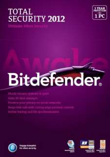 Bitdefender Total Internet Security 2012 For 1PC 1Yr Free 2013 Upg 