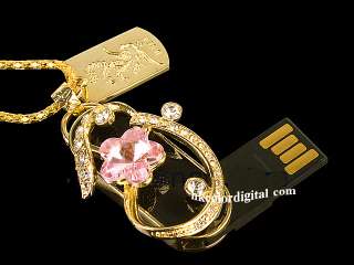 USB Jewel Graceful Pendant Necklace Flash Drive is designed with 