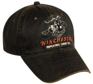  Winchester® Dark Brown Weathered Cotton Cap w/ Repeating 