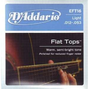  DAddario Acoustic Guitar Flattop Environmental Lite, .012 
