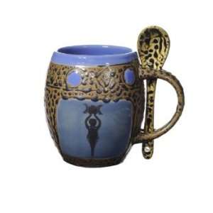  Goddess Mug with Spoon in Blue Color