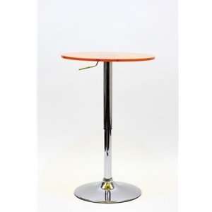   Adjustable Bar Table with Clear Acrylic Orange Top