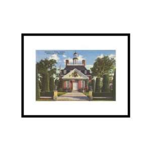 Governors Palace Garden, Williamsburg, Virginia Pre Matted Poster 