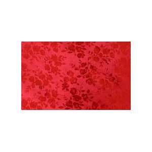  Ruby Red Floral Embossed Metallic Paper
