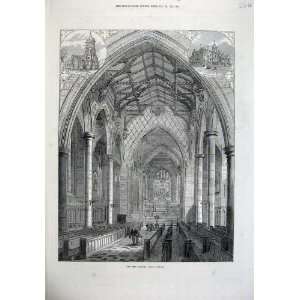   1872 Architecture Interior New Chapel Rugby School Art